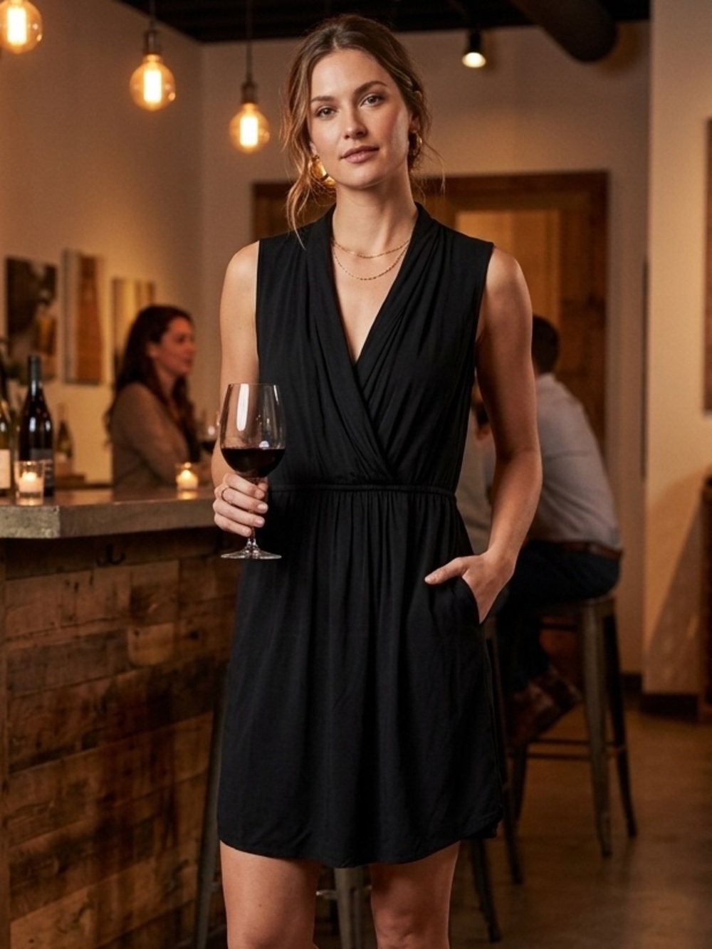 Maeve by Anthropologie Sleeveless Faux Wrap Dress - Size S